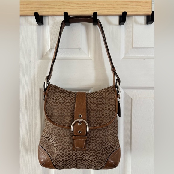 Coach Handbags - Coach VINTAGE 2004 (6376) SoHo Mini C Signature Brown/Tan Shoulder Bag VGUC